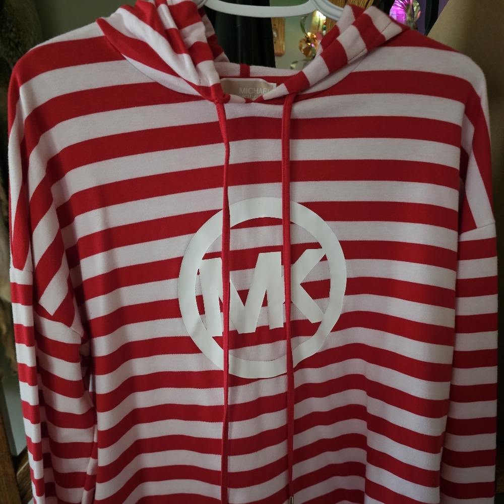 MICHAEL Michael Kors Red and White Striped Top